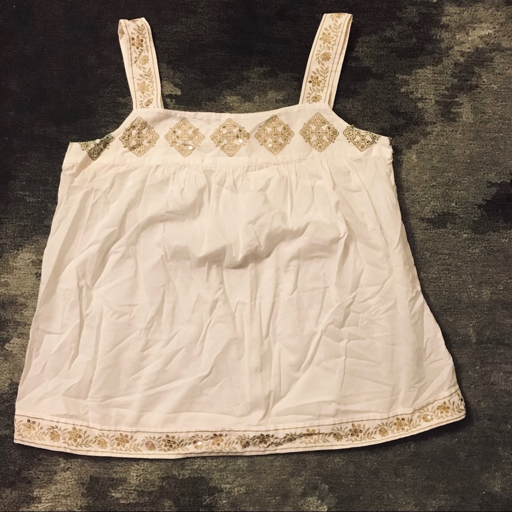 MICHAEL MICHAEL KORS White Cotton/Gold Seq…